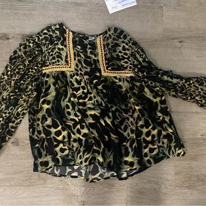 Anthropologie Leopard Top